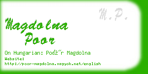 magdolna poor business card