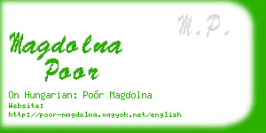 magdolna poor business card